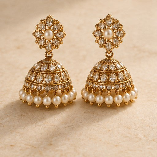 Noor Pearl Jhumkas